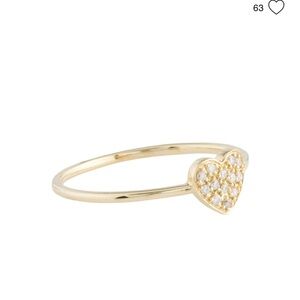 Stephanie Gottlieb Mini Token Pave Heart Ring